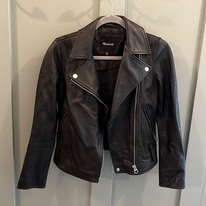 Madewell 100% washed leather moto jacket